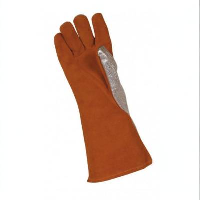 5-FINGER HTR LEATHER GLOVES WITH ALUMINISED BACK