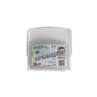 Adhesive badge holder for construction helmet