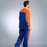 Chaquetilla de soldador de cuero/cotton HTR