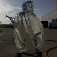 Fireshield fire protective Poncho - aluminized fiberglass