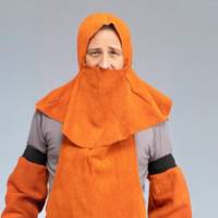 WELDER'S HOOD IN HTR LEATHER