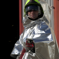 Fireshield fire protective Poncho - aluminized fiberglass